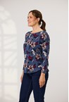 ELLA TOP - denim flor